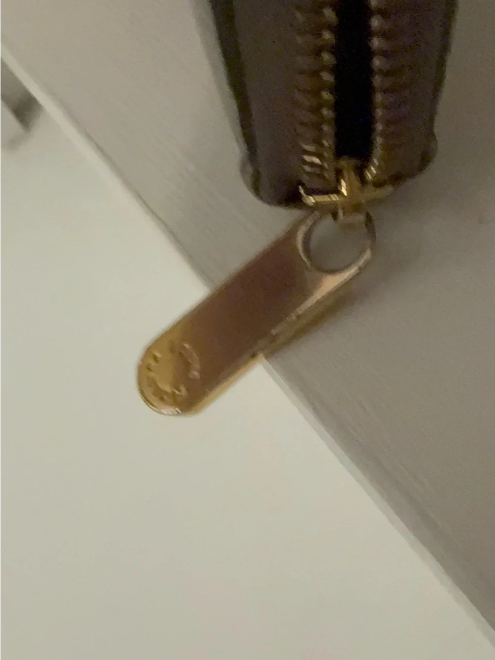 Louis Vuitton Vernis Zippy Wallet Vert Bronze Metallic Gold Monogram